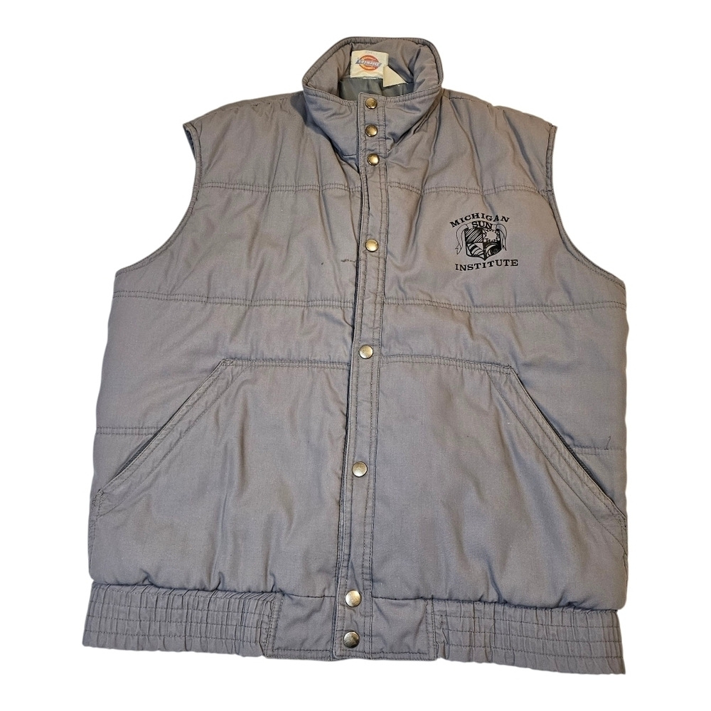 Vintage Dickies Puffer Vest Brass Button Down‎